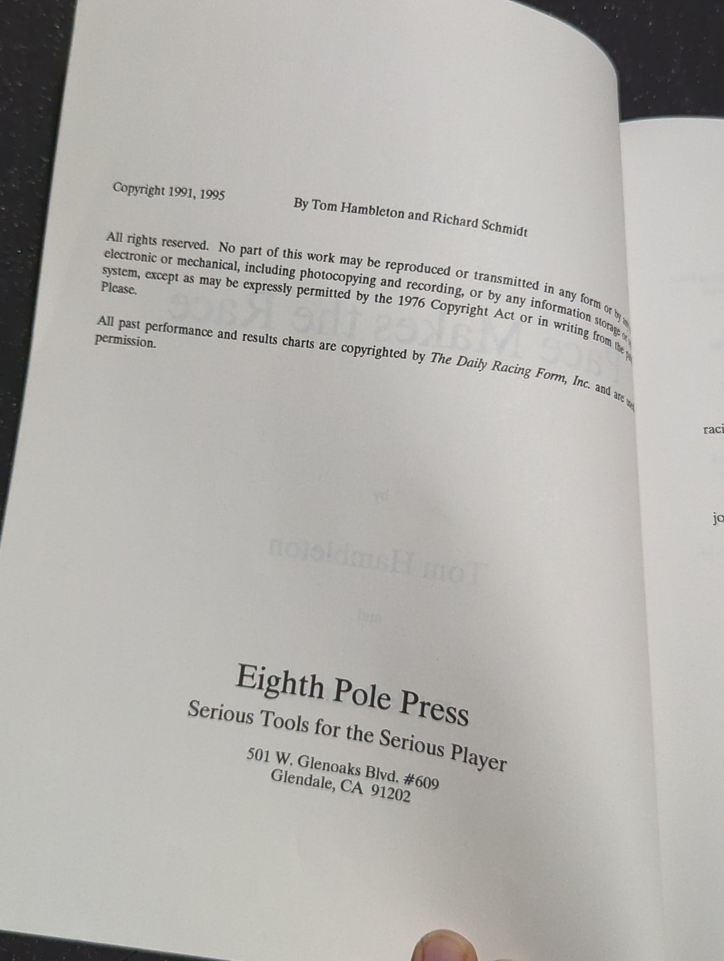 Pace Makes The Race book