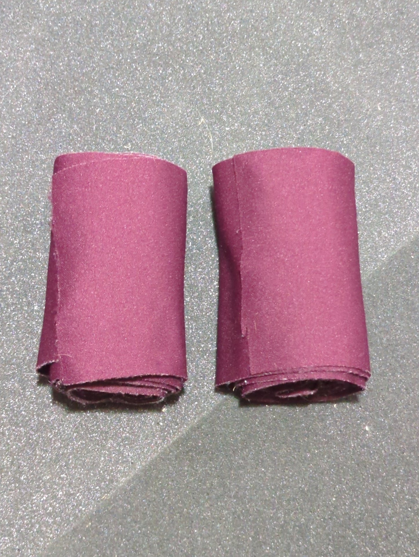 Maroon polyester leg wraps