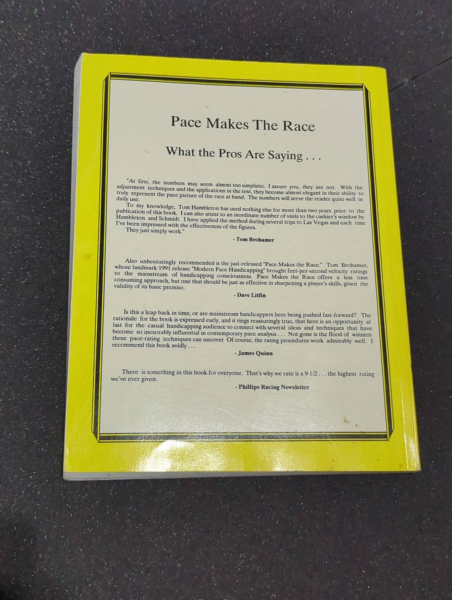 Pace Makes The Race book