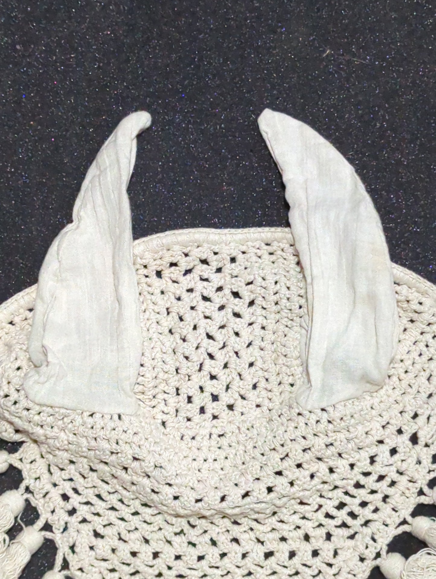 Crochet White Fly Bonnet